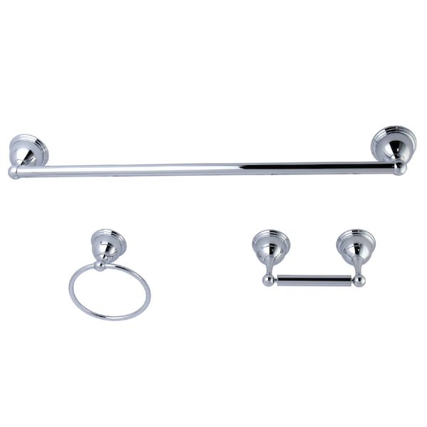 Restoration 3-Piece Bathroom Hardware, Chrome